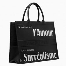 Sac cabas Dior Surréalisme en veau imprimé noir Sac cabas Dior Surréalisme en veau imprimé noir