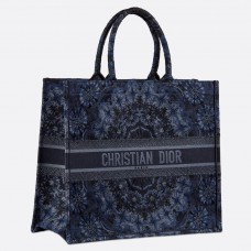 Sac cabas Dior Book Tote KaleiDiorscopic bleu