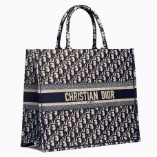 Sac cabas Dior brodé en toile oblique