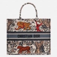 Sac Cabas Dior Book En Toile De Jouy Multicolore