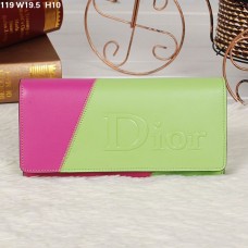 Portefeuille à rabat Christian Dior multicolore citron vert/pêche 119 Portefeuille à rabat Christian Dior multicolore citron vert/pêche 119