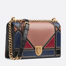 Sac Dior Diorama en patchwork multicolore