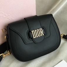 Sacoche Dior D-Fence Saddle en cuir de veau noir