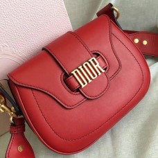 Sacoche Dior D-Fence Saddle en veau rouge