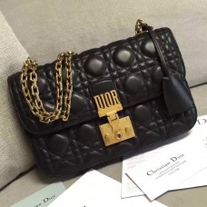 Sac à rabat Dior Dioraddict en agneau noir