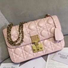 Sac à rabat Dior Dioraddict en agneau rose