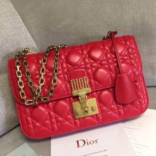 Sac à rabat Dior Dioraddict en agneau rouge