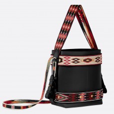 Sac hobo Dior Diorodeo en cuir de veau noir