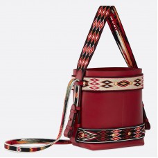 Sac hobo Dior Diorodeo en veau rouge