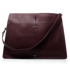 Sac bandoulière Celine Original en cuir rouge vin 3355