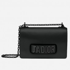 Sac à rabat Dior J'Adior en cuir de veau noir ultra mat