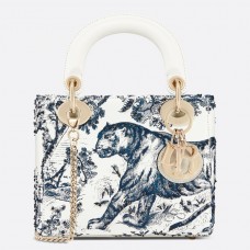 Sac Lady Dior Mini Toile de Jouy avec chaîne