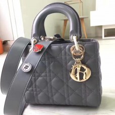 Sac Dior My Lady Dior en agneau gris