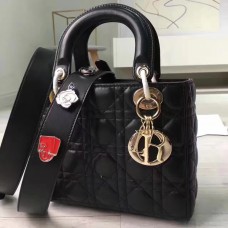 Sac Dior My Lady Dior en agneau noir