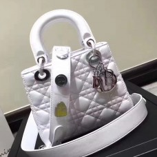 Sac Dior My Lady Dior en agneau blanc