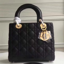 Sac Lady Dior moyen en agneau noir Sac Lady Dior moyen en agneau noir