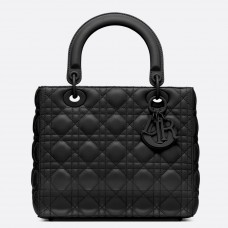 Sac Lady Dior moyen noir ultra-mat Sac Lady Dior moyen noir ultra-mat