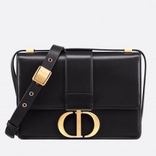 Sac bandoulière Dior 30 Montaigne en cuir de veau noir Sac bandoulière Dior 30 Montaigne en cuir de veau noir