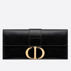 Pochette Dior 30 Montaigne en agneau noir