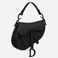 Sac Dior Mini Saddle en cuir noir ultra mat