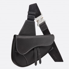 Sac banane Saddle pour homme Dior en cuir de veau grainé noir