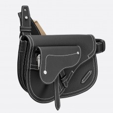 Pochette Dior noire DIOR x KAWS, sac selle