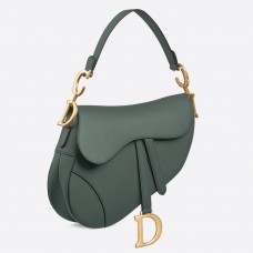 Sac Saddle Dior en cuir de veau grainé bleu orage