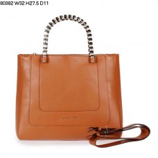 Sac à main Bvlgari Serpenti en cuir de veau jaune terre 80382