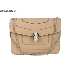 Sac bandoulière Bvlgari Serpenti GM en cuir de veau rose 233