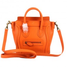 Sac cabas Céline petit modèle en cuir orange