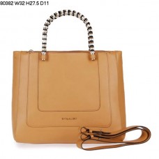 Sac à main Bvlgari Serpenti en cuir de veau abricot 80382
