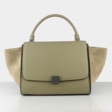Sac Céline grand format trapèze en daim beige