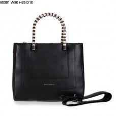 Sac à main Bvlgari Serpenti Ferrari en cuir noir 80381 Sac à main Bvlgari Serpenti Ferrari en cuir noir 80381