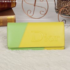 Portefeuille à rabat Christian Dior multicolore jaune/citron vert 119 Portefeuille à rabat Christian Dior multicolore jaune/citron vert 119