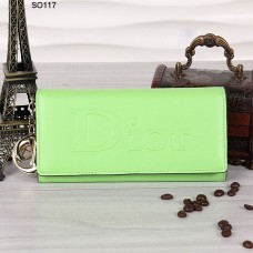 Portefeuille à rabat vert citron Christian Dior 117 Portefeuille à rabat vert citron Christian Dior 117