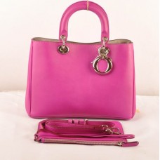 Sac Dior Diorissimo moyen en cuir violet original (fermoir doré) 603
